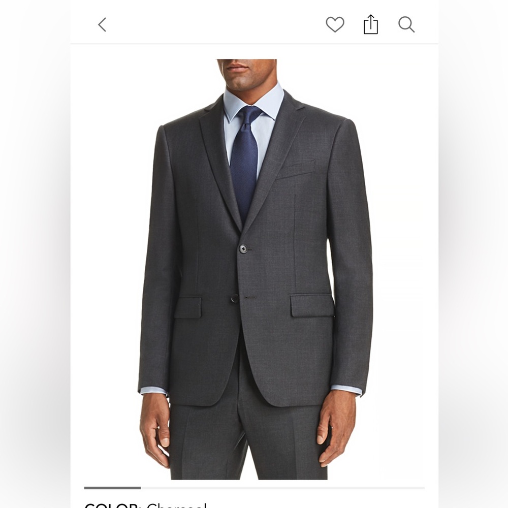 John Varvatos Gray Wool Men's Classic Blazer Sz 40 Retail $448